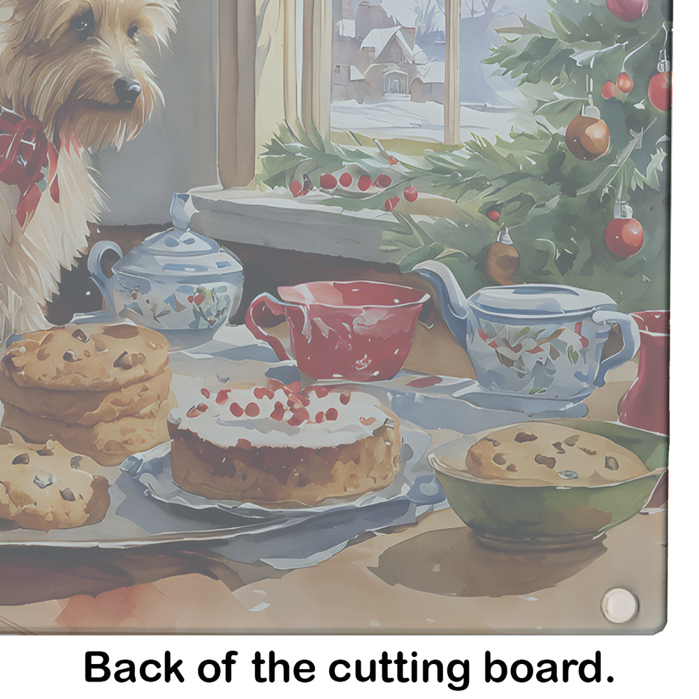 Silky Terrier Christmas Cookies Glass Cutting Board