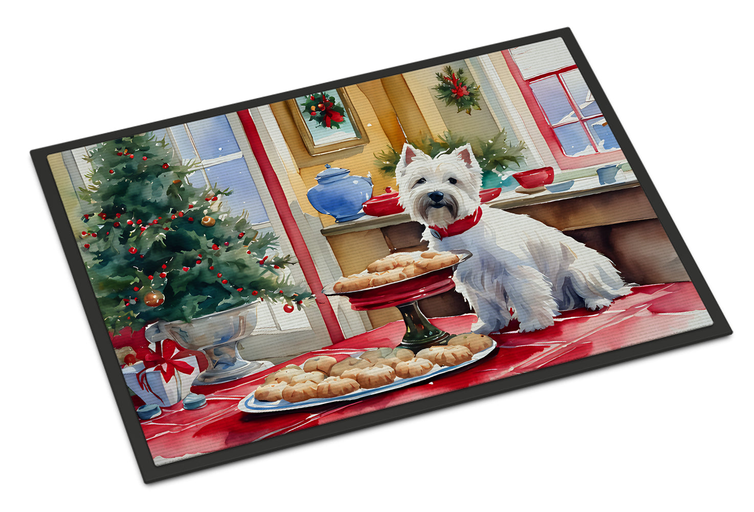 Buy this Westie Christmas Cookies Doormat