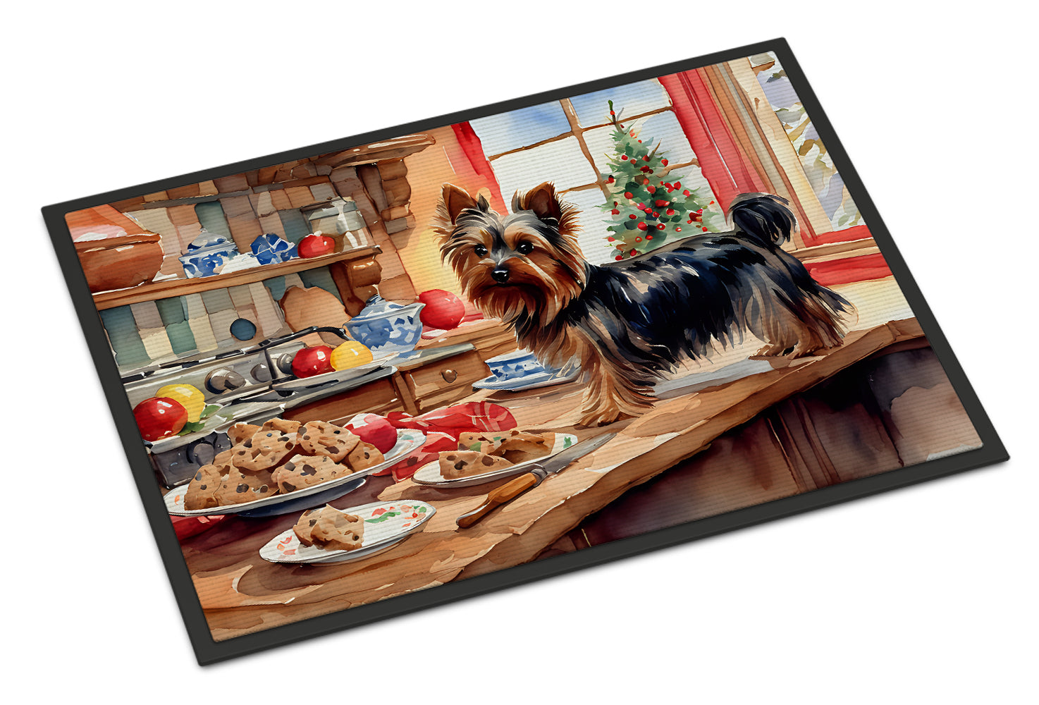 Buy this Yorkshire Terrier Yorkie Christmas Cookies Doormat