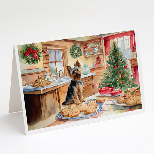 Buy this Yorkshire Terrier Yorkie Christmas Cookies Greeting Cards Pack of 8