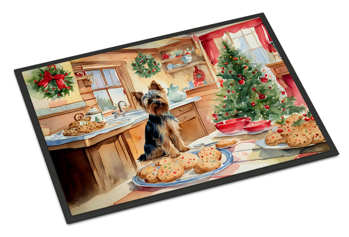 Buy this Yorkshire Terrier Yorkie Christmas Cookies Doormat