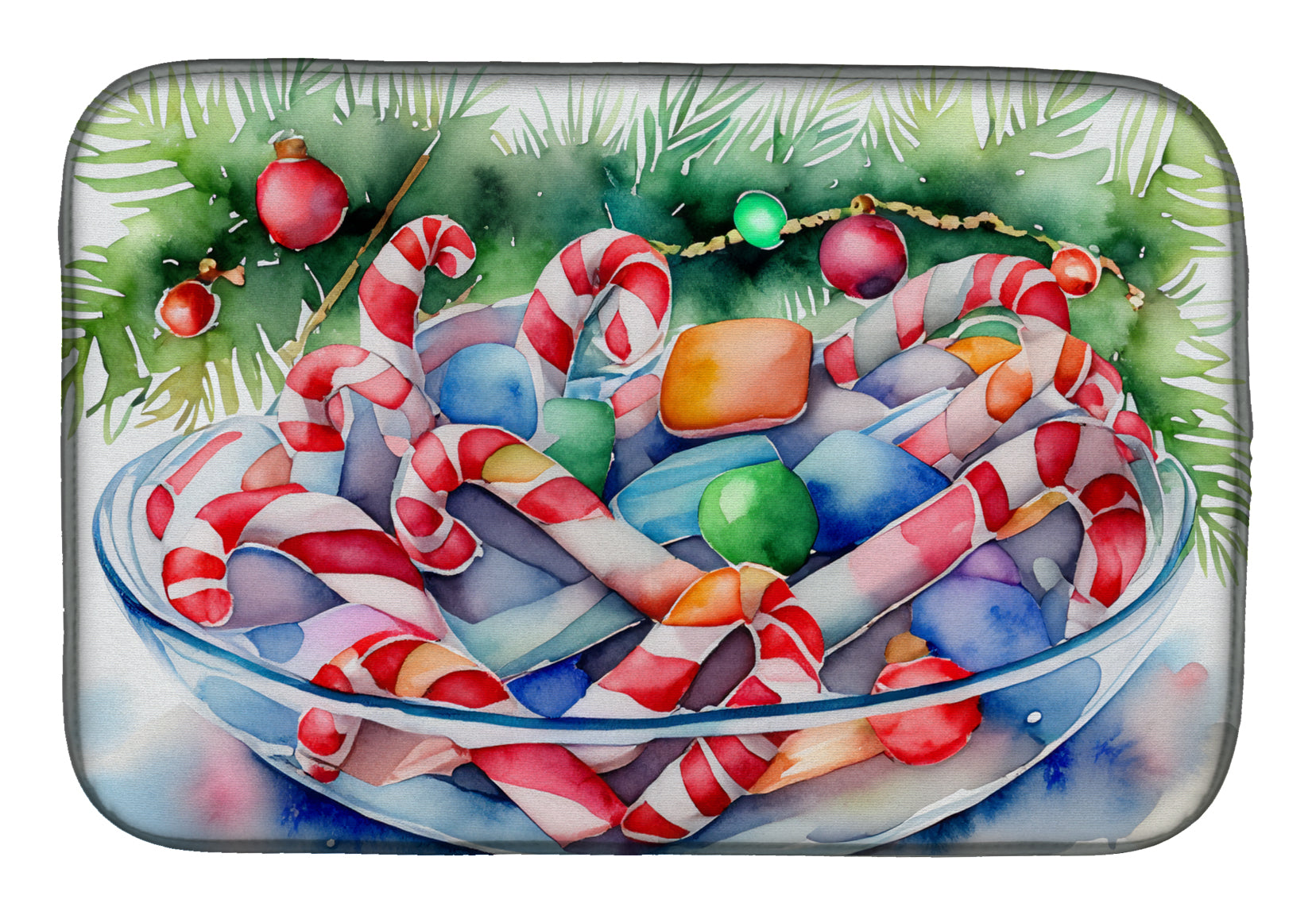 Buy this Christmas Candy Canes Dish Drying Mat