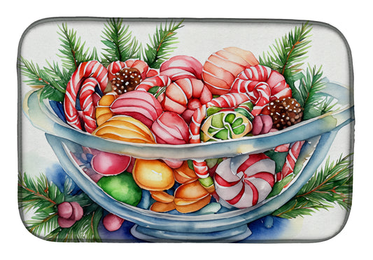 Buy this Christmas Candy Canes Dish Drying Mat