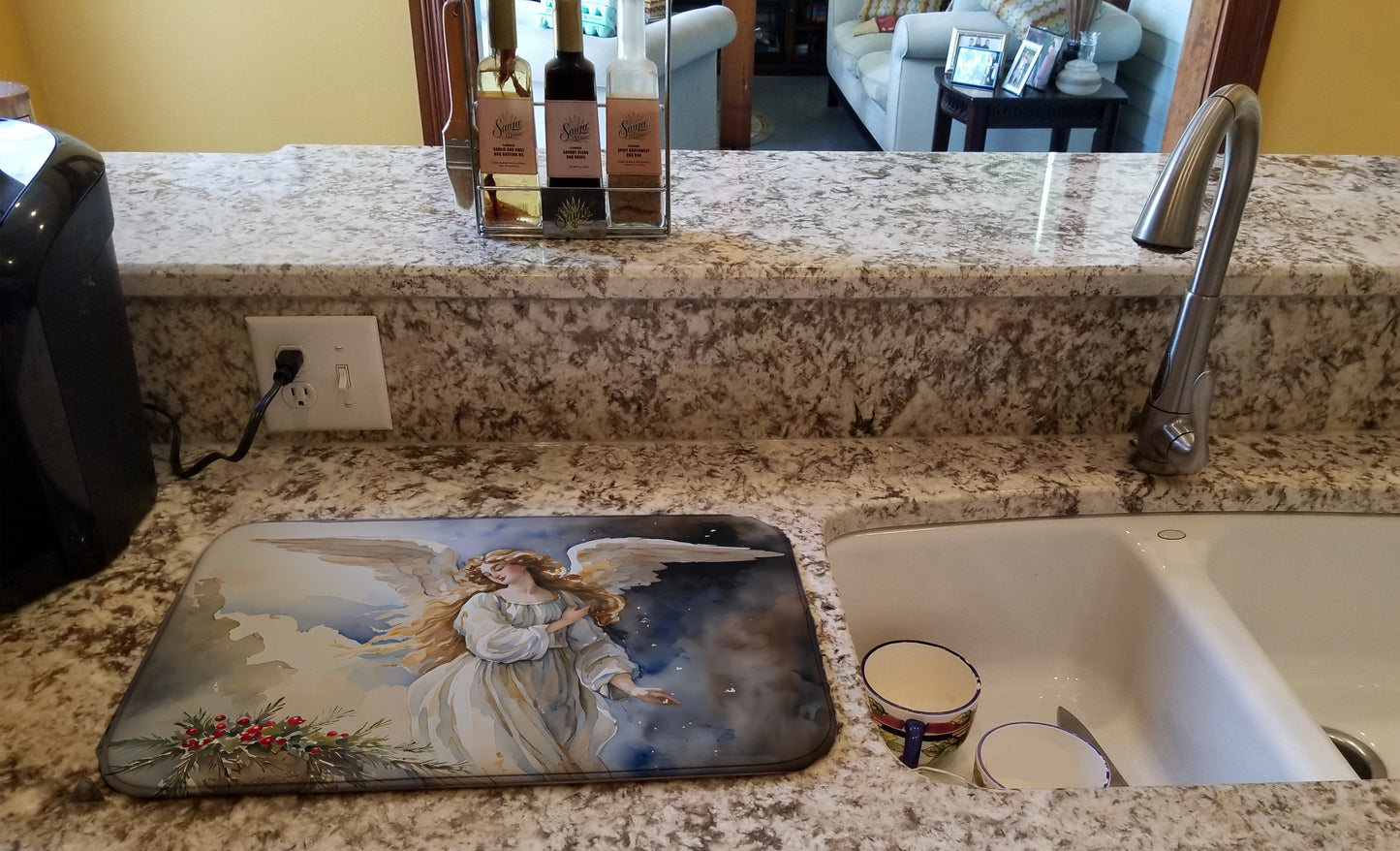 Christmas Angel Dish Drying Mat