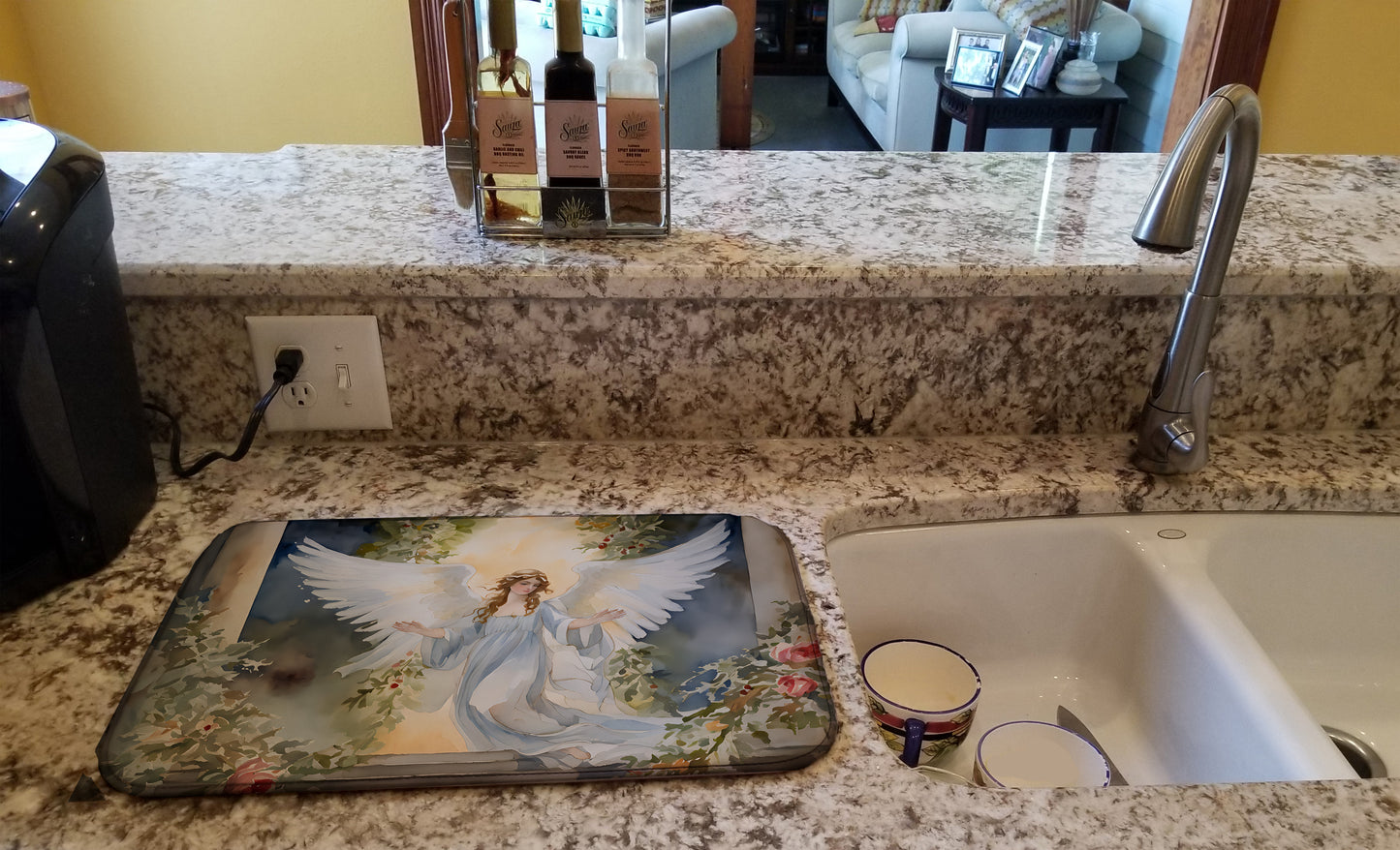 Christmas Angel Dish Drying Mat