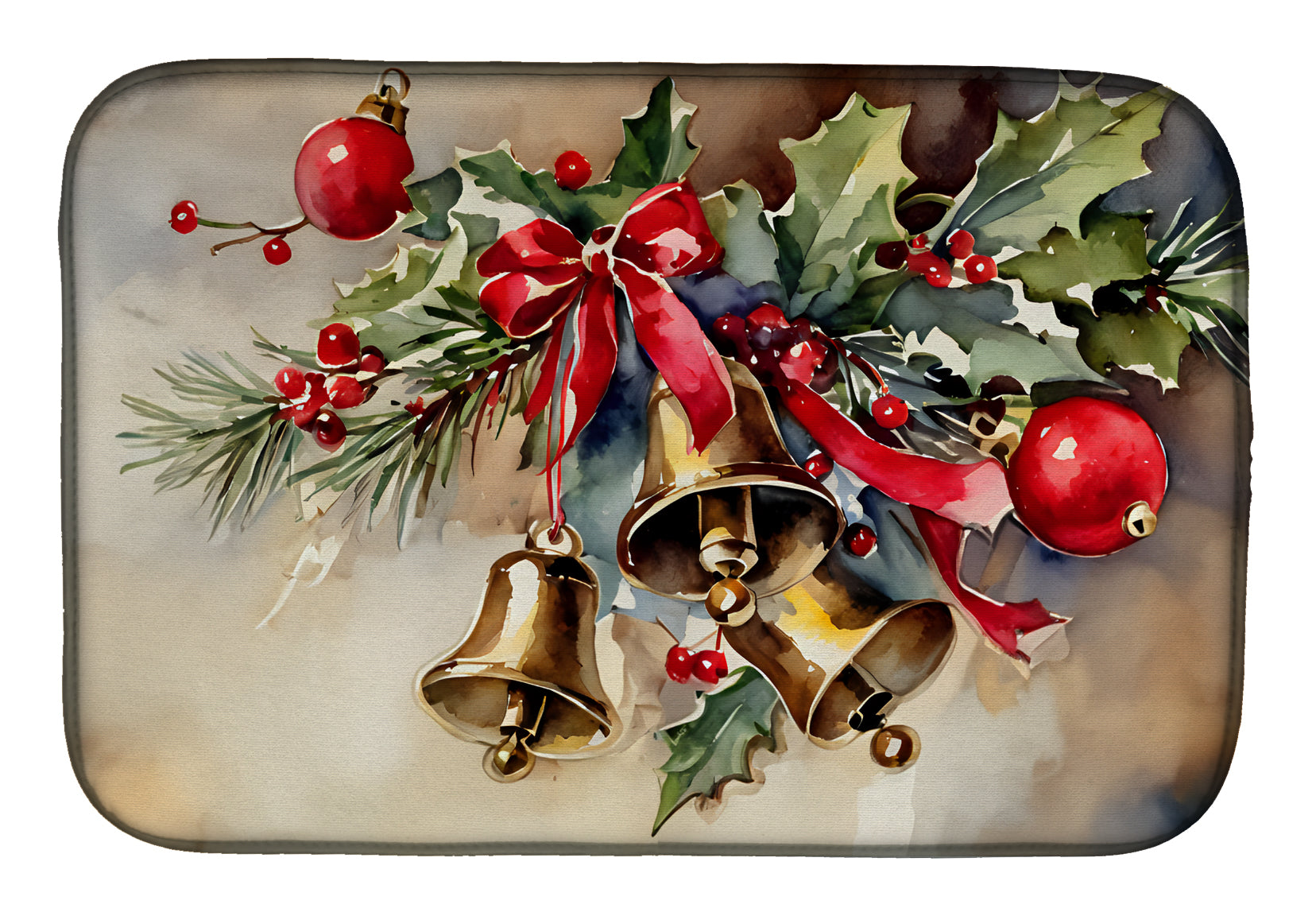 Buy this Christmas Bells Dish Drying Mat