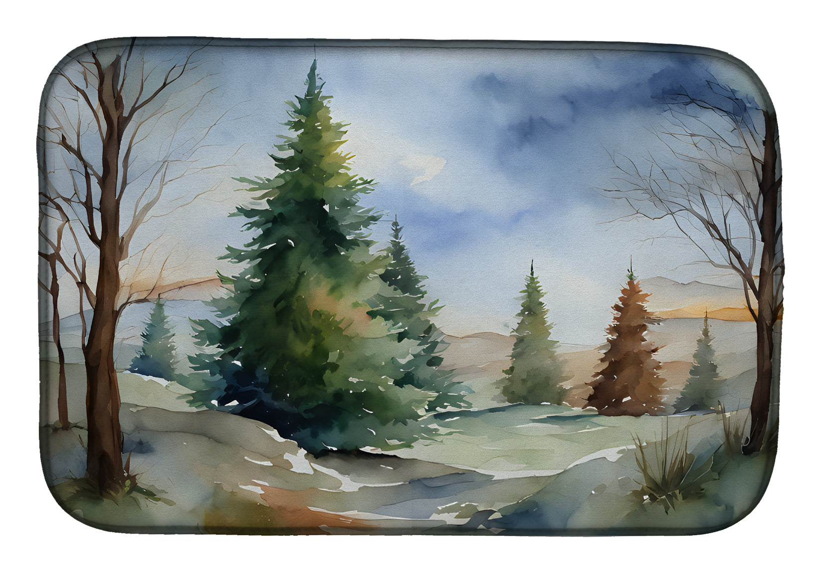 Buy this Christmas Trees Dish Drying Mat