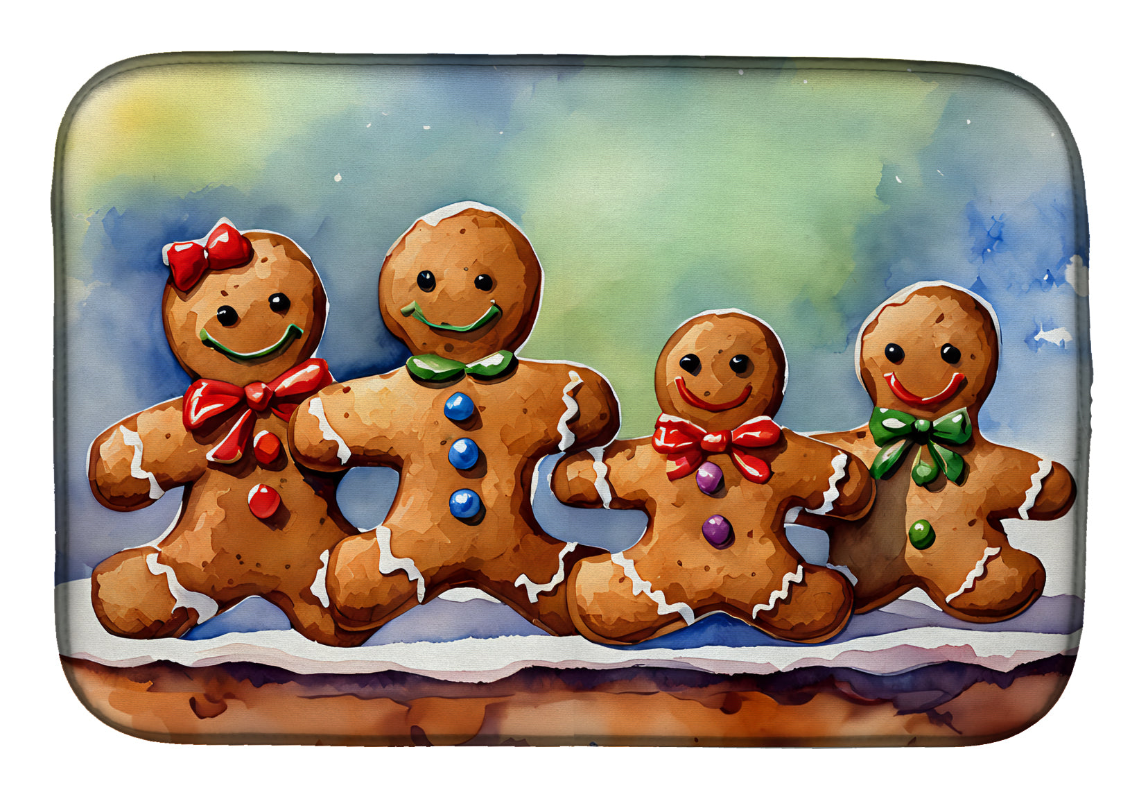 Buy this Christmas Gingerbread Dish Drying Mat