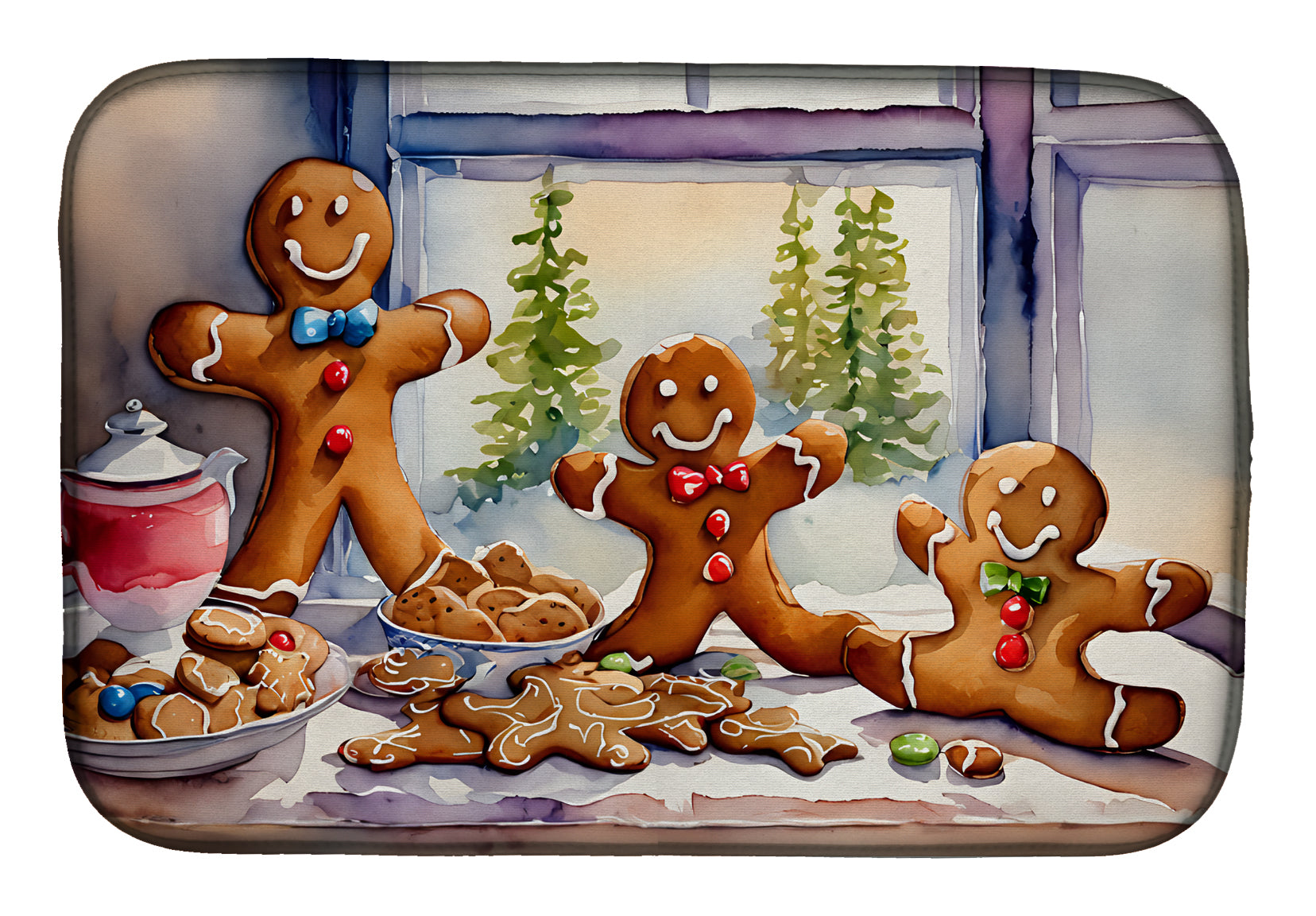 Buy this Christmas Gingerbread Dish Drying Mat