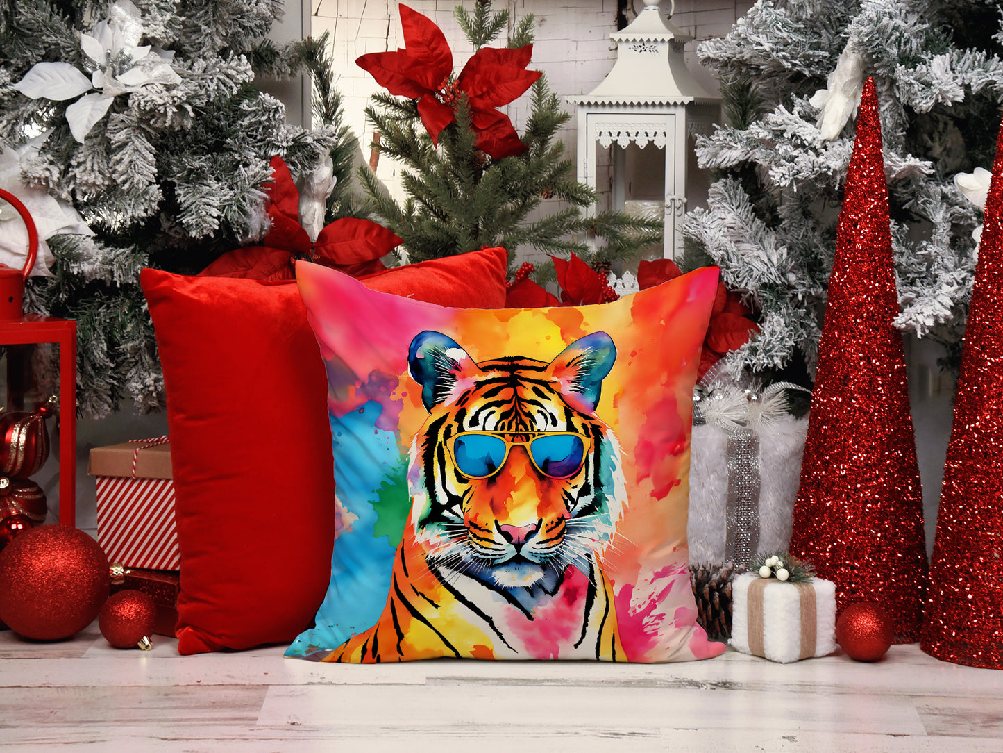 Hippie Animal Bengal Tiger Throw Pillow