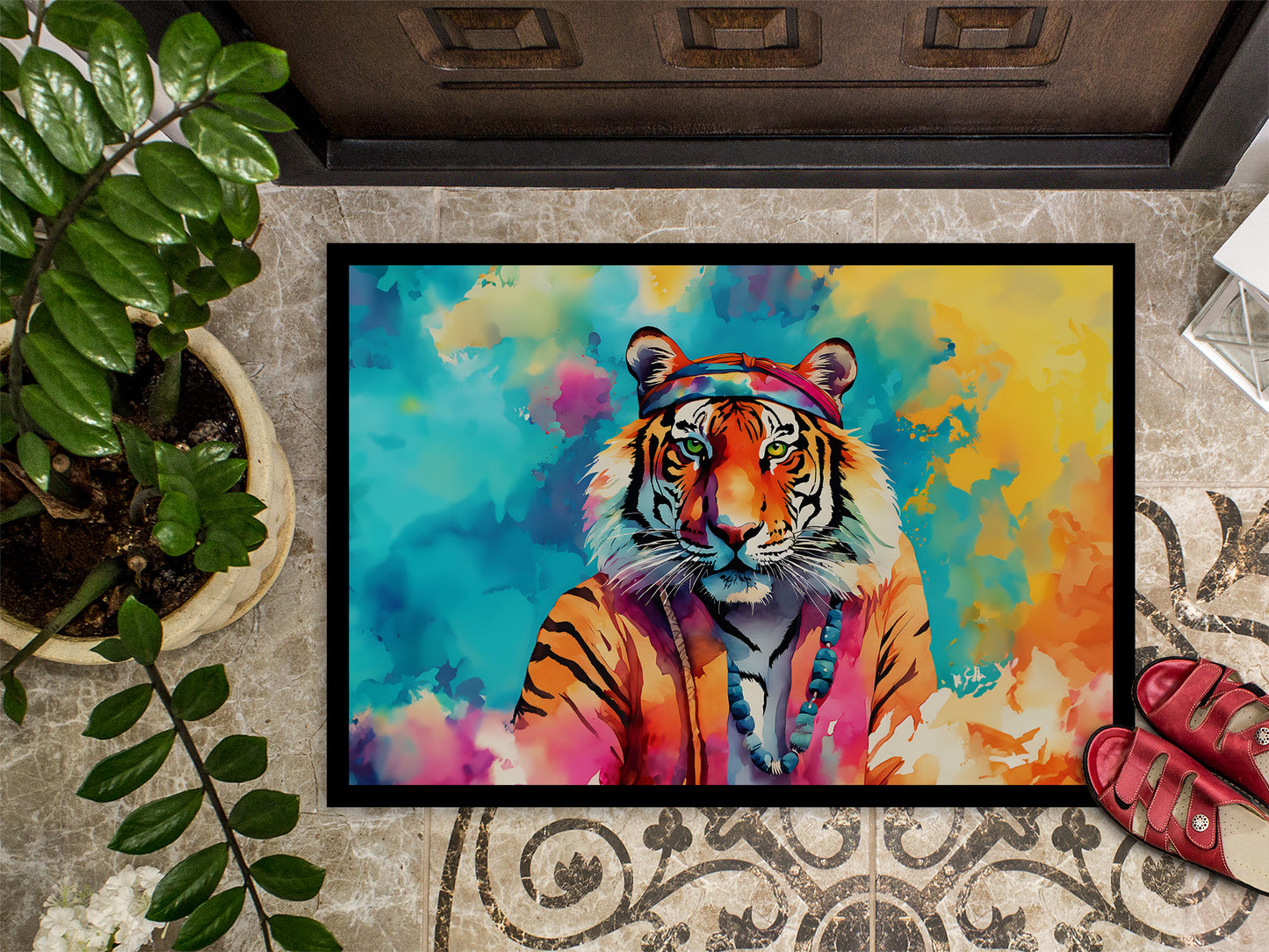 Hippie Animal Bengal Tiger Doormat