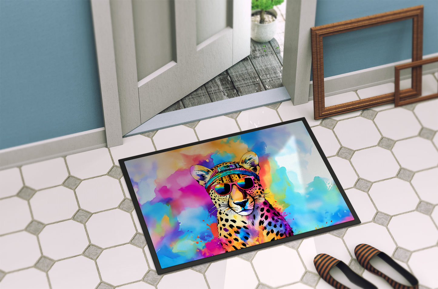 Hippie Animal Cheetah Doormat