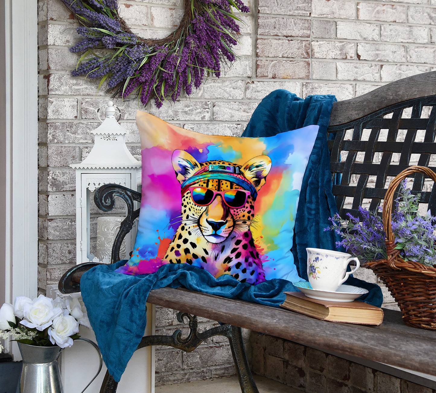 Hippie Animal Cheetah Throw Pillow