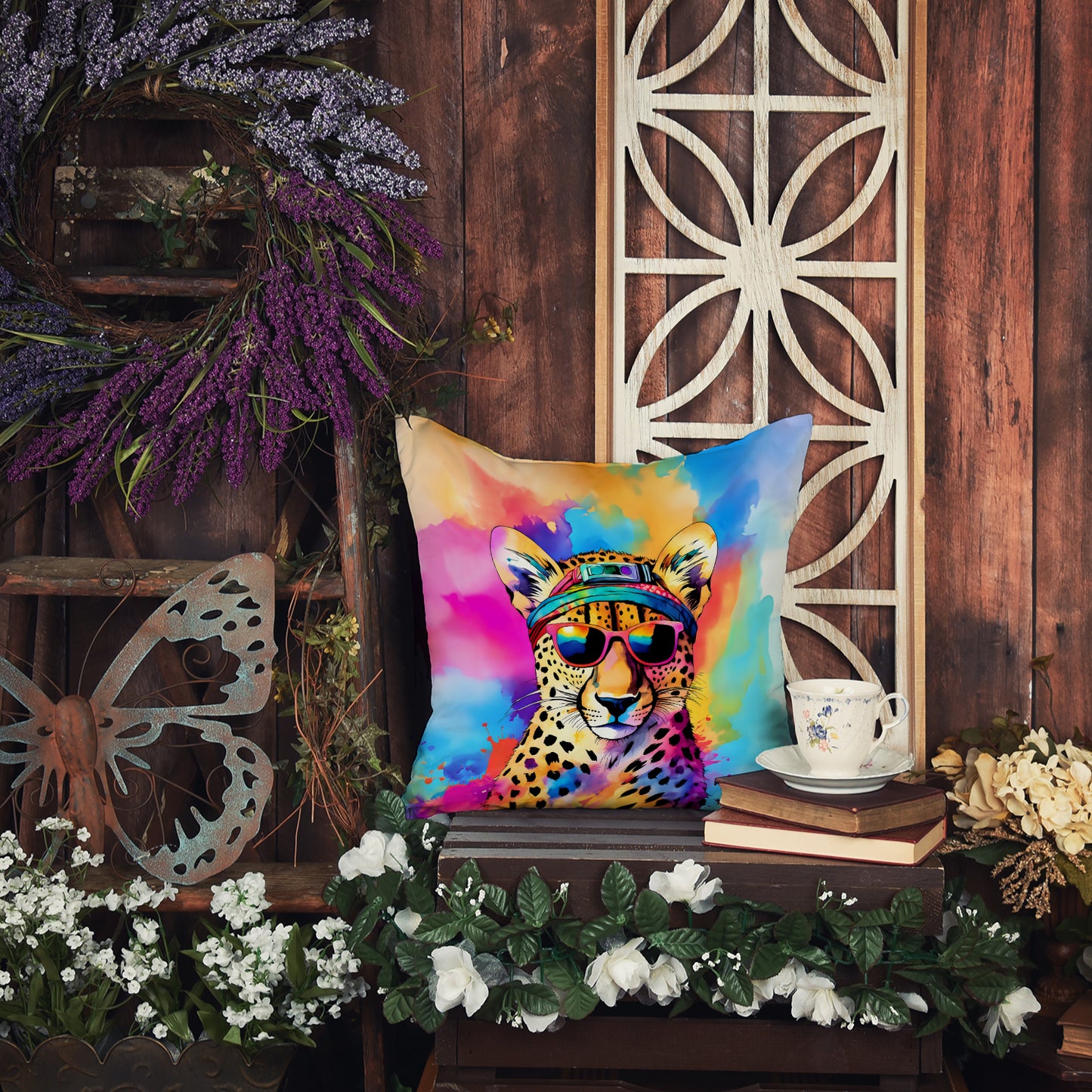 Hippie Animal Cheetah Throw Pillow