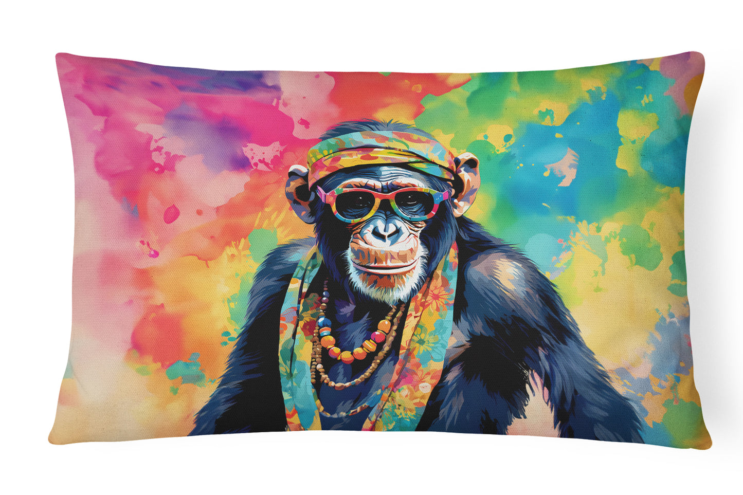 Buy this Hippie Animal Chimpanzee Throw Pillow