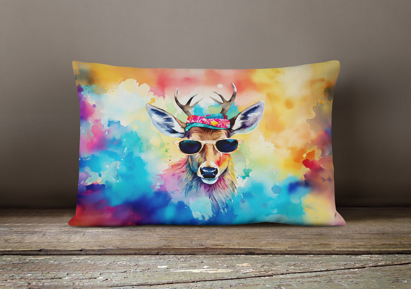 Hippie Animal Deer Throw Pillow