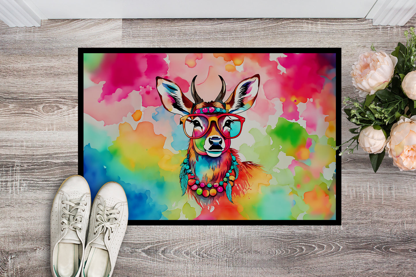 Hippie Animal Deer Doormat