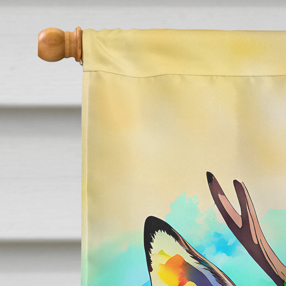 Hippie Animal Deer House Flag