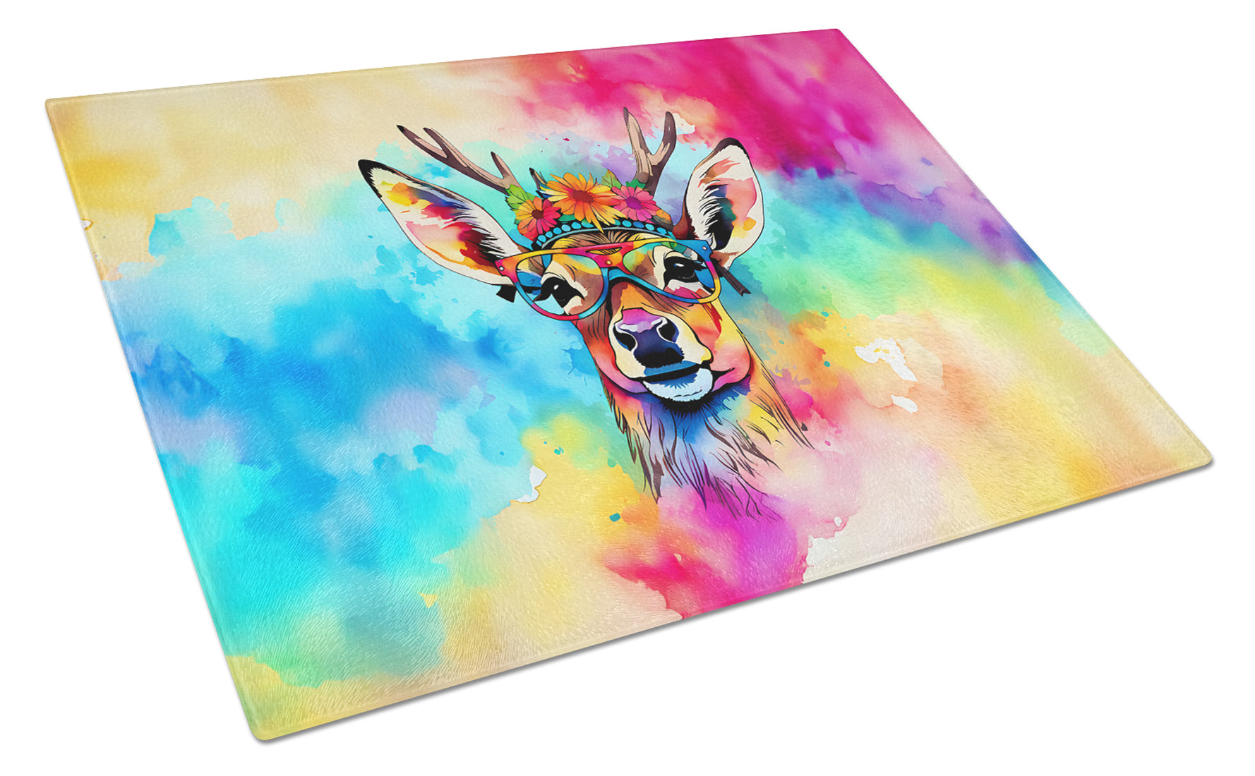 Buy this Hippie Animal Deer Glass Cutting Board