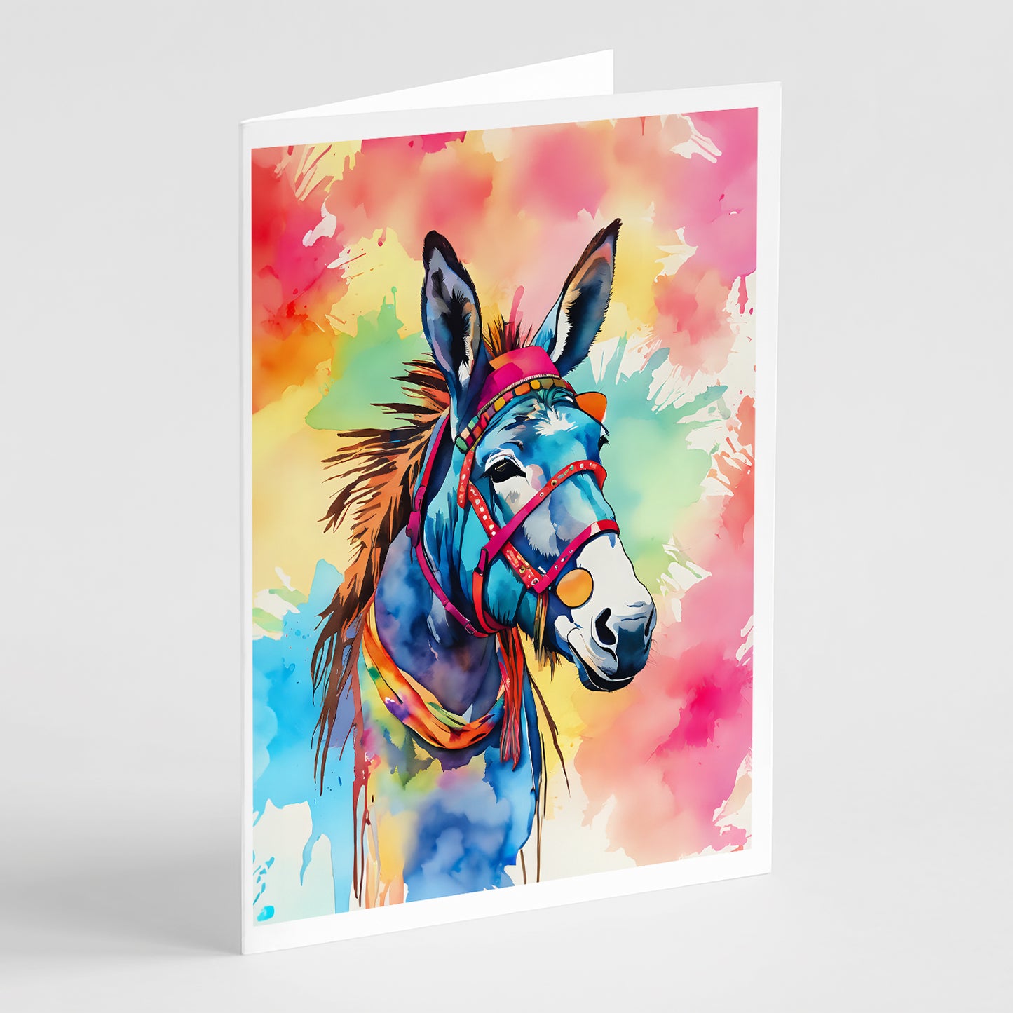 Buy this Hippie Animal Donkey Greeting Cards Pack of 8