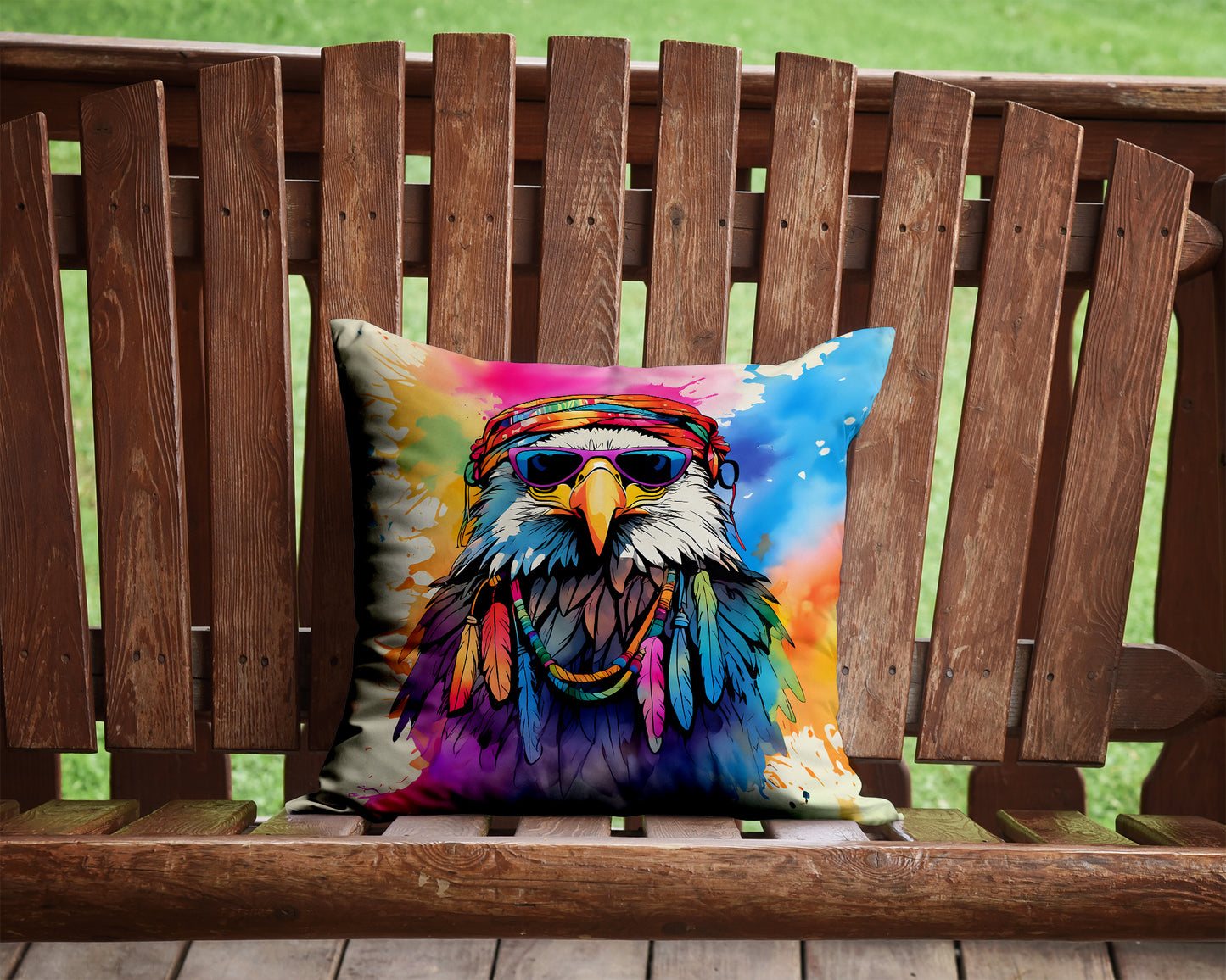 Hippie Animal Eagle Throw Pillow