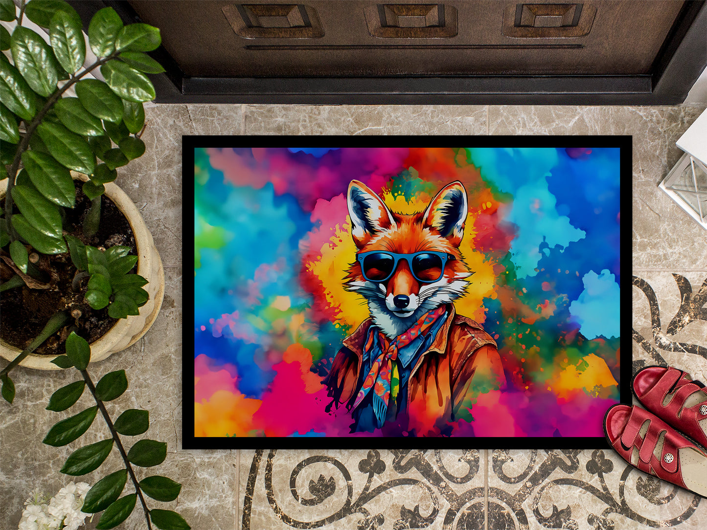 Hippie Animal Fox Doormat