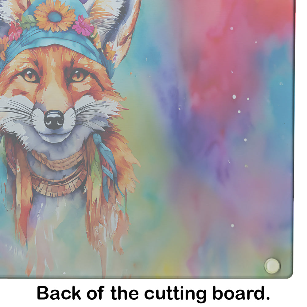 Hippie Animal Fox Glass Cutting Board