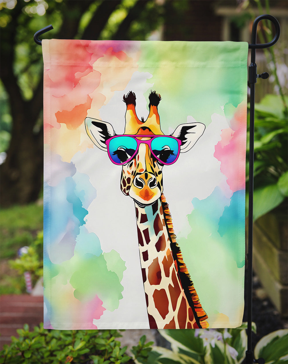 Hippie Animal Giraffe Garden Flag