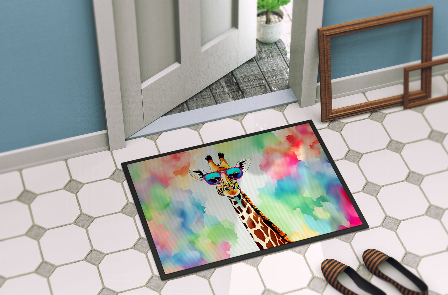 Hippie Animal Giraffe Doormat