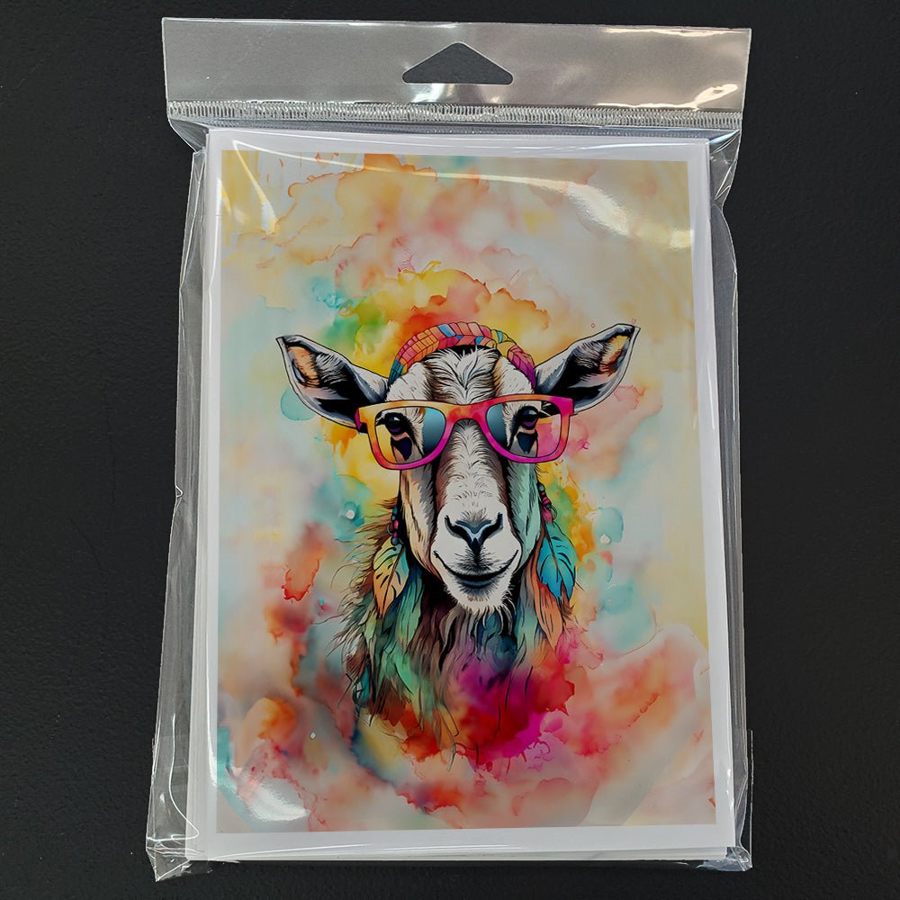 Hippie Animal Goat Greeting Cards Pack of 8