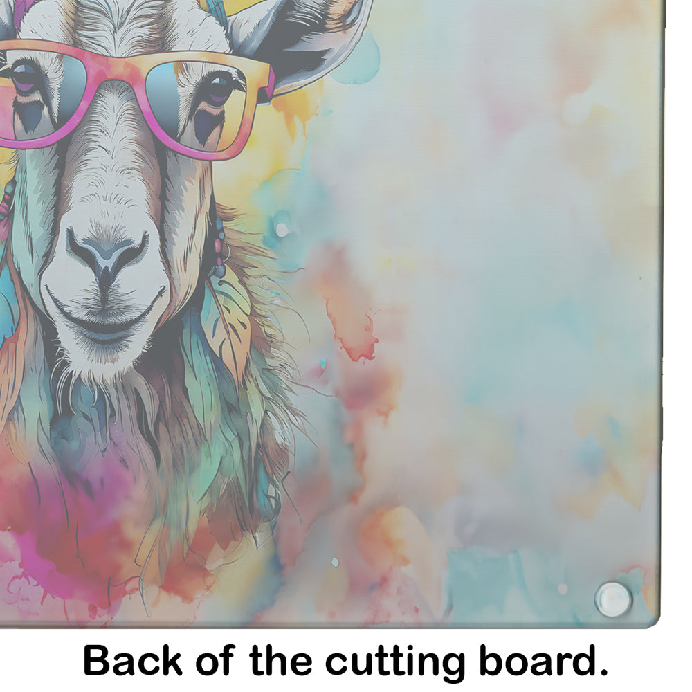 Hippie Animal Goat Glass Cutting Board