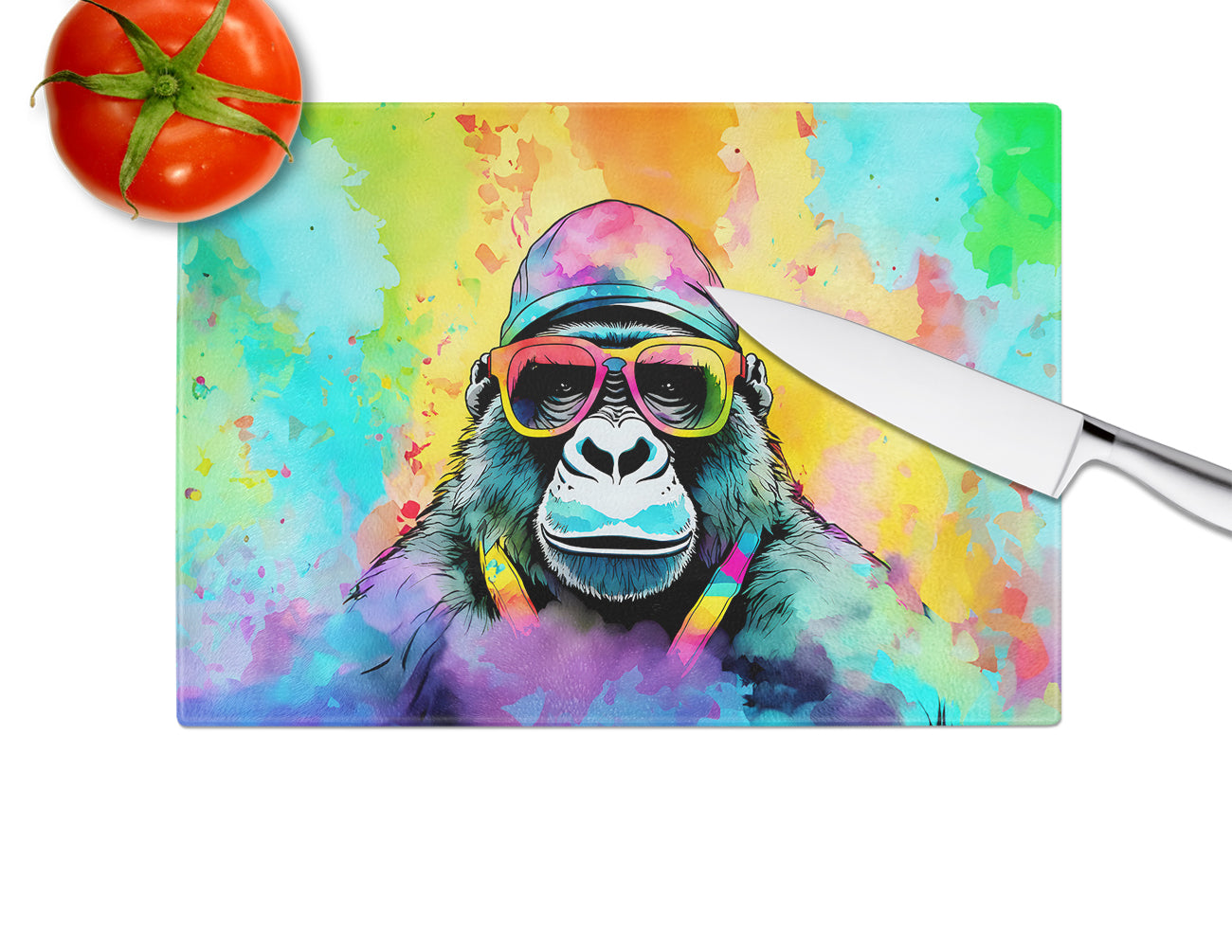 Hippie Animal Gorilla Glass Cutting Board