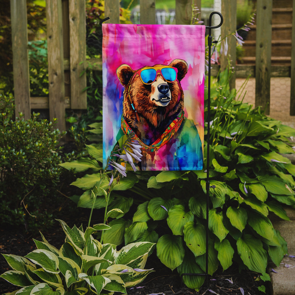 Hippie Animal Grizzly Bear Garden Flag