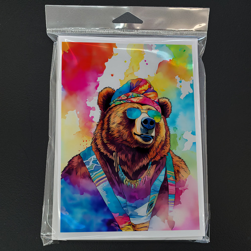 Hippie Animal Grizzly Bear Greeting Cards Pack of 8