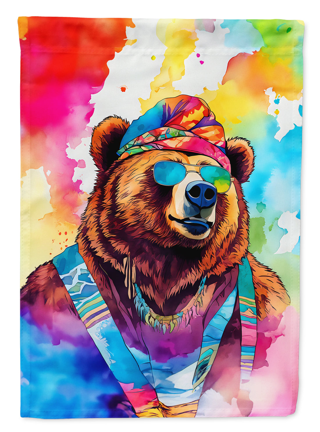 Buy this Hippie Animal Grizzly Bear Garden Flag