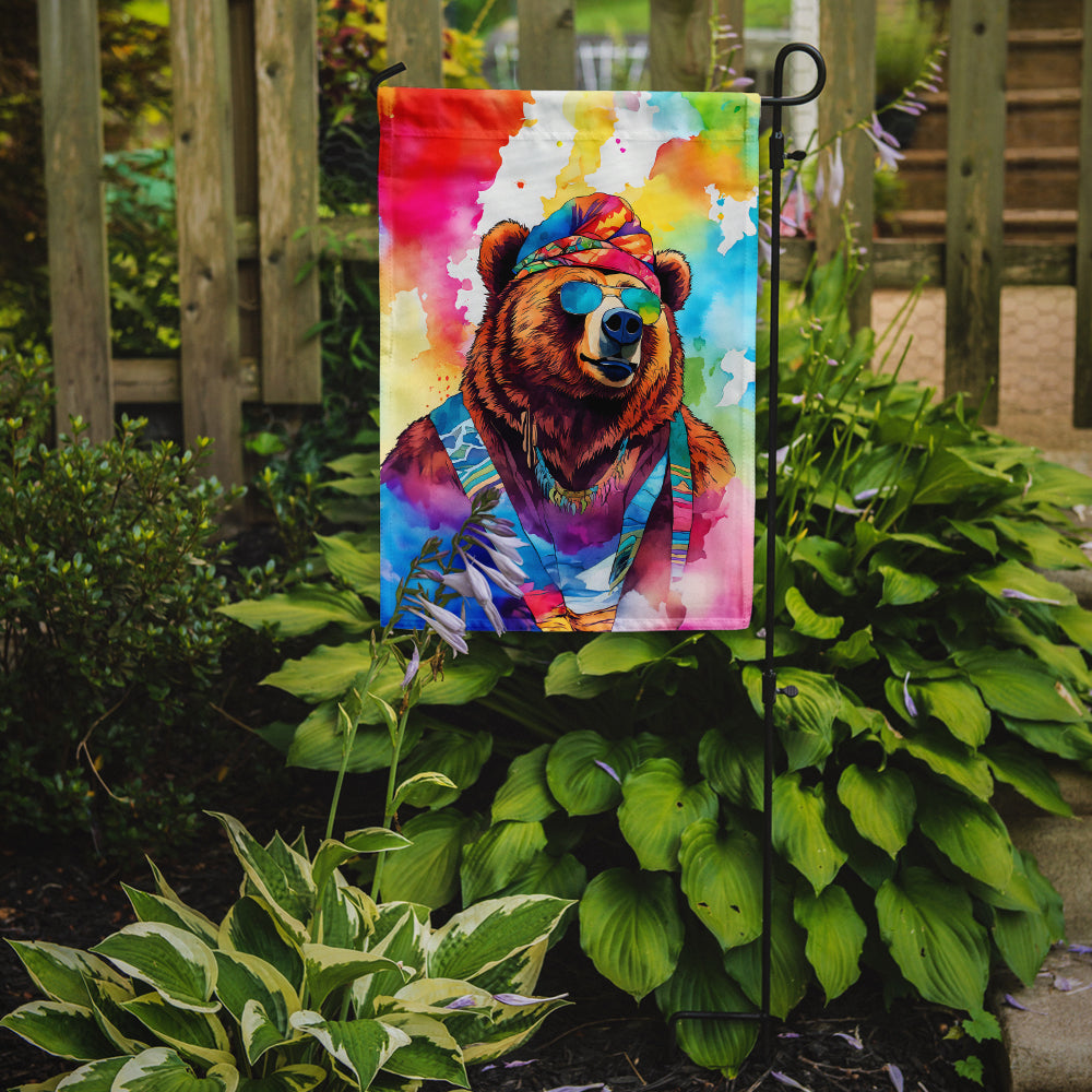 Hippie Animal Grizzly Bear Garden Flag