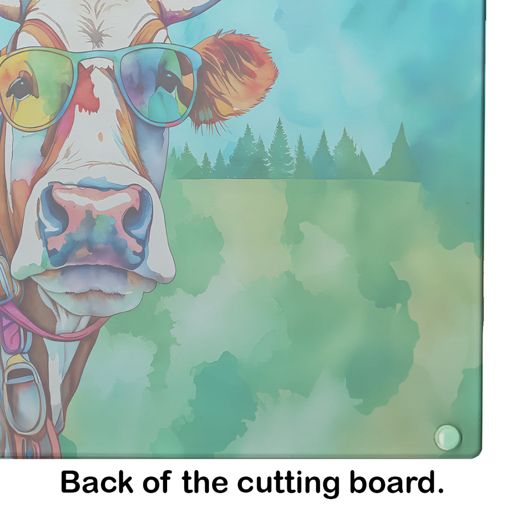 Hippie Animal Cow Glass Cutting Board