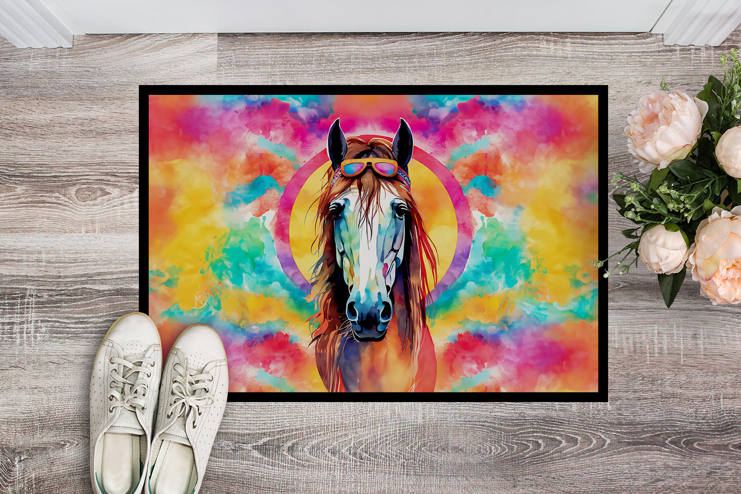 Hippie Animal Horse Doormat