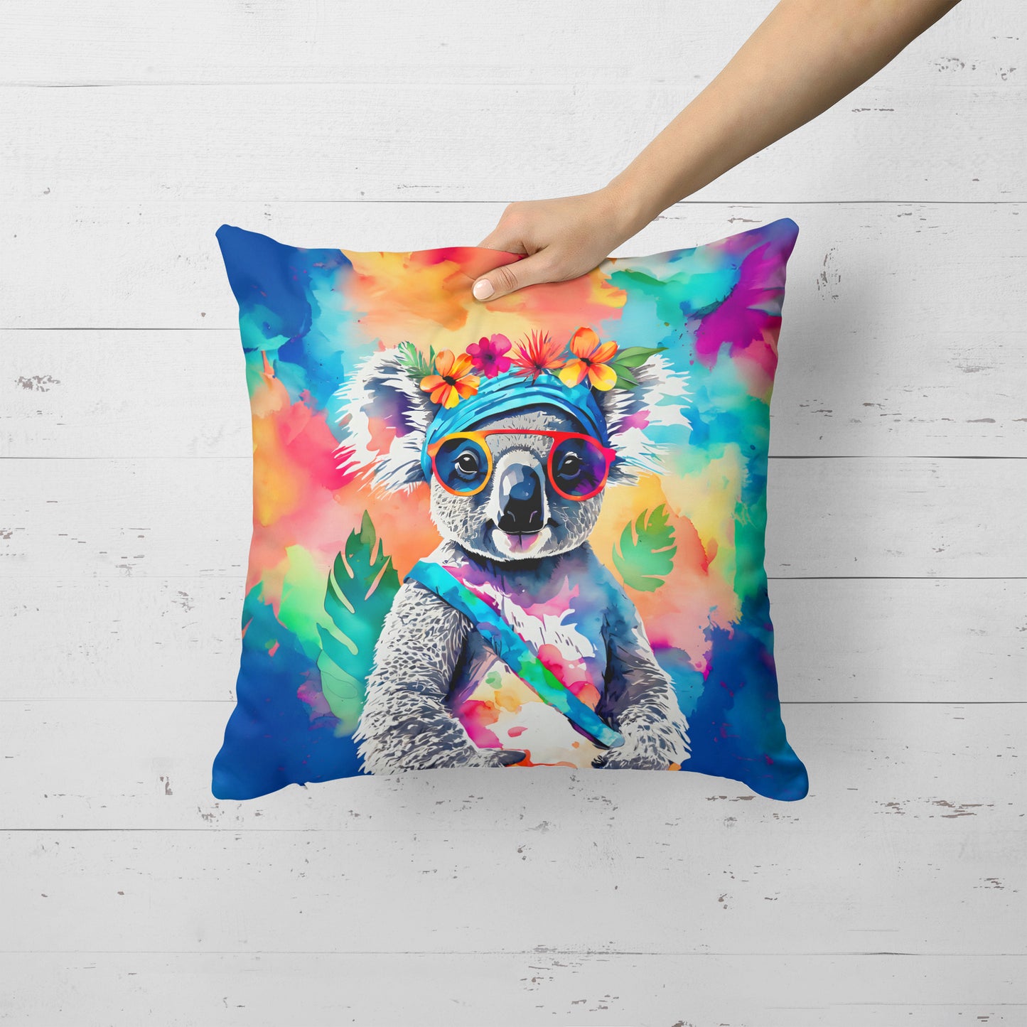 Hippie Animal Koala Throw Pillow