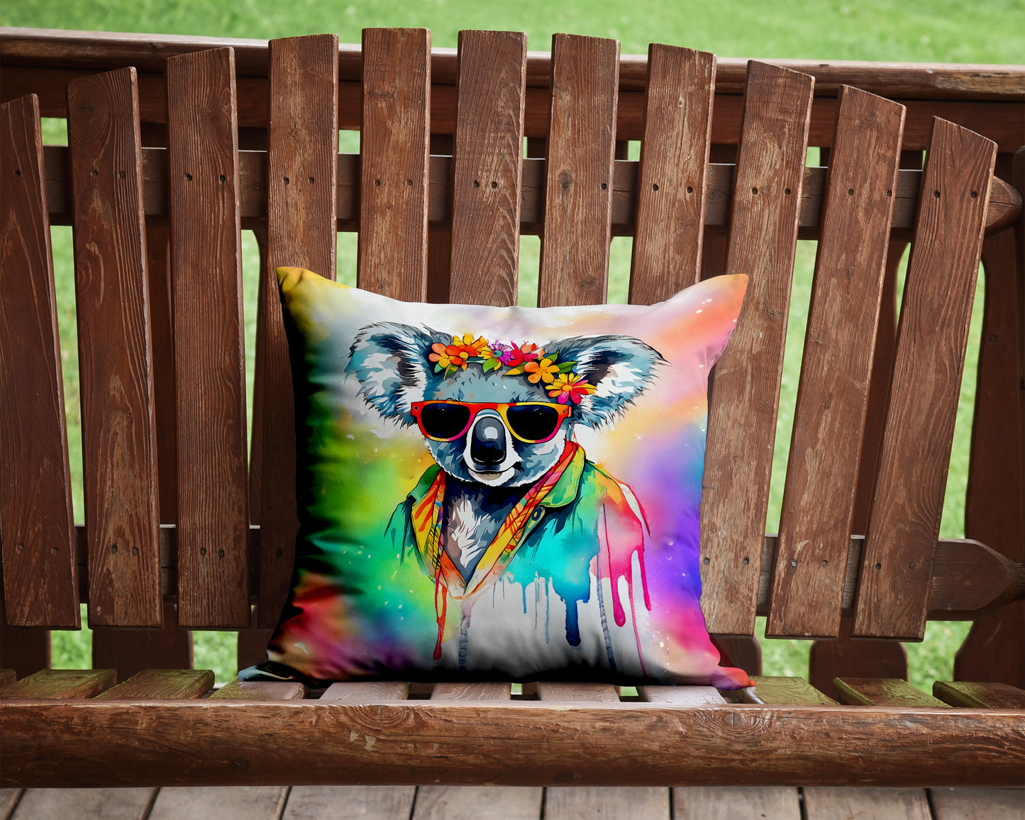 Hippie Animal Koala Throw Pillow