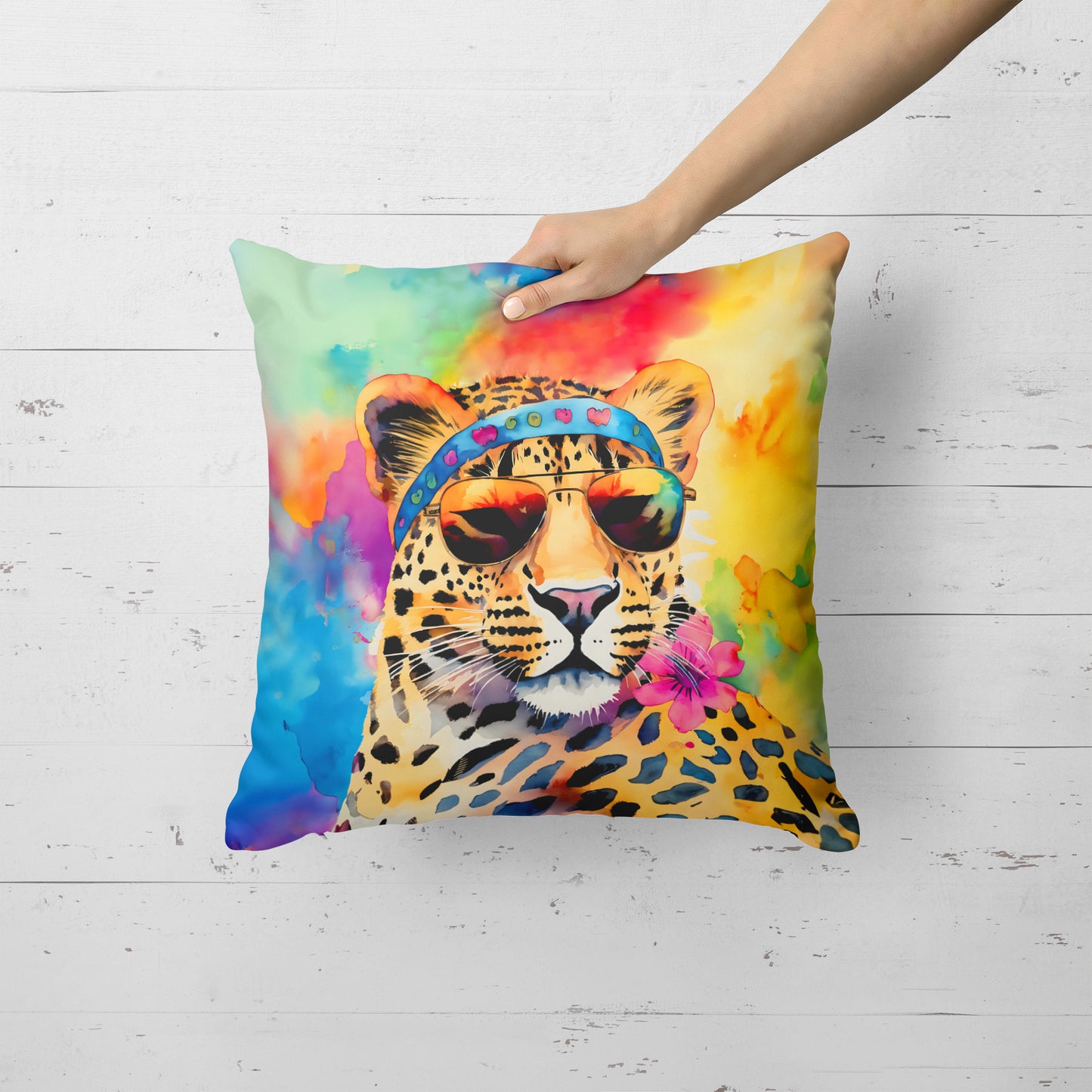 Hippie Animal Leopard Throw Pillow