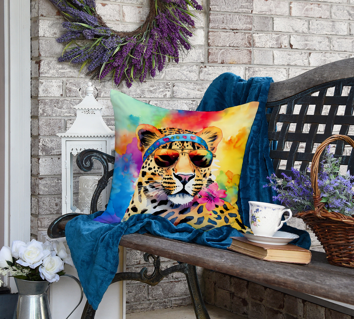 Hippie Animal Leopard Throw Pillow