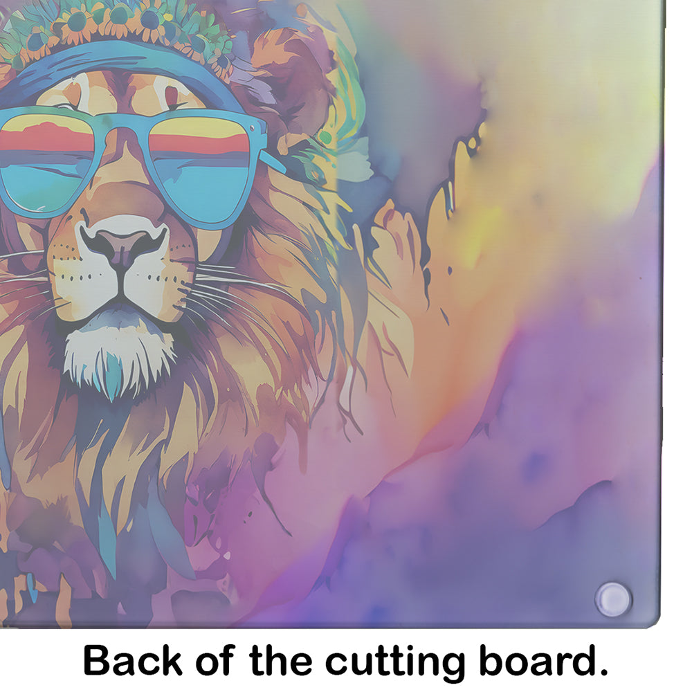 Hippie Animal Lion Glass Cutting Board