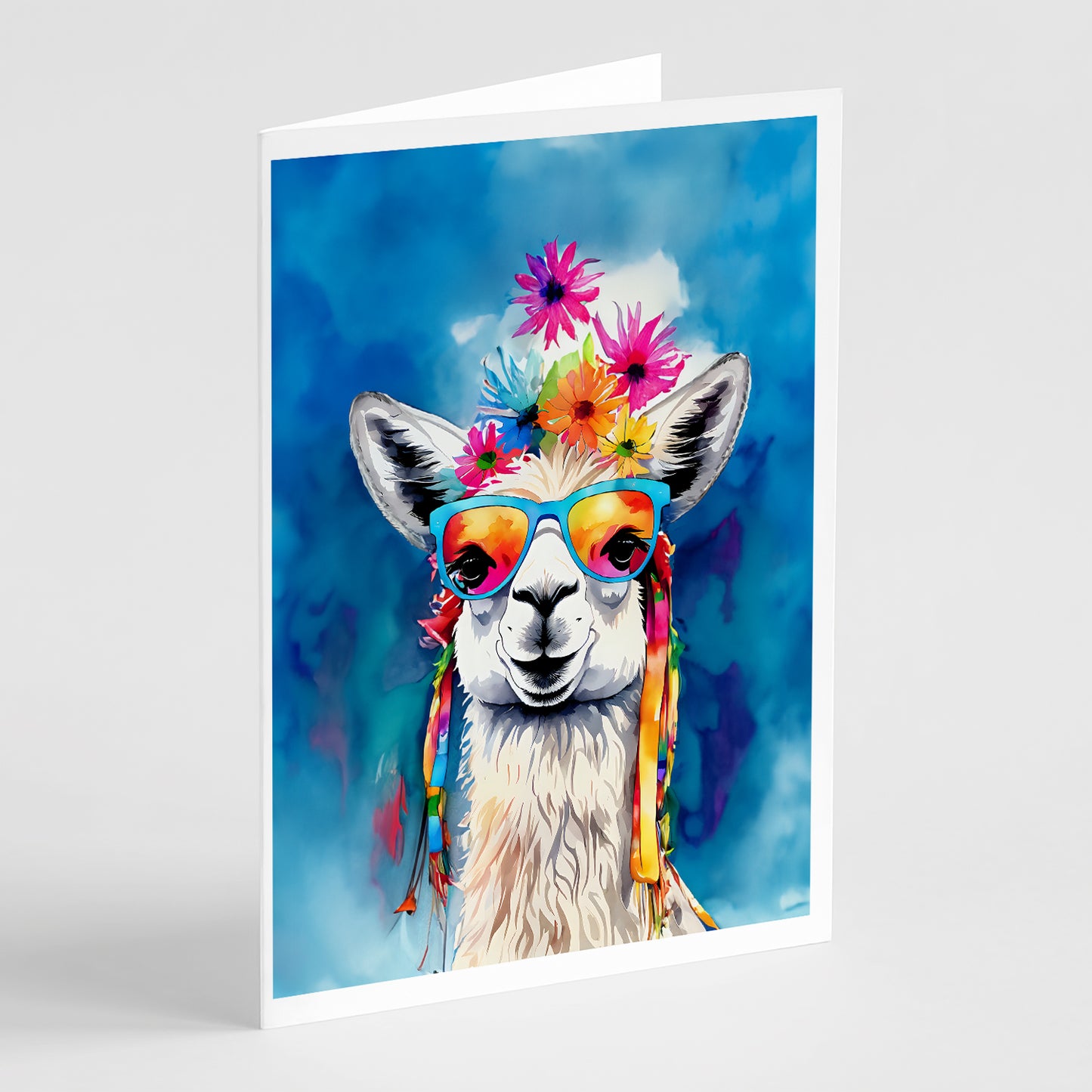 Buy this Hippie Animal Llama Greeting Cards Pack of 8