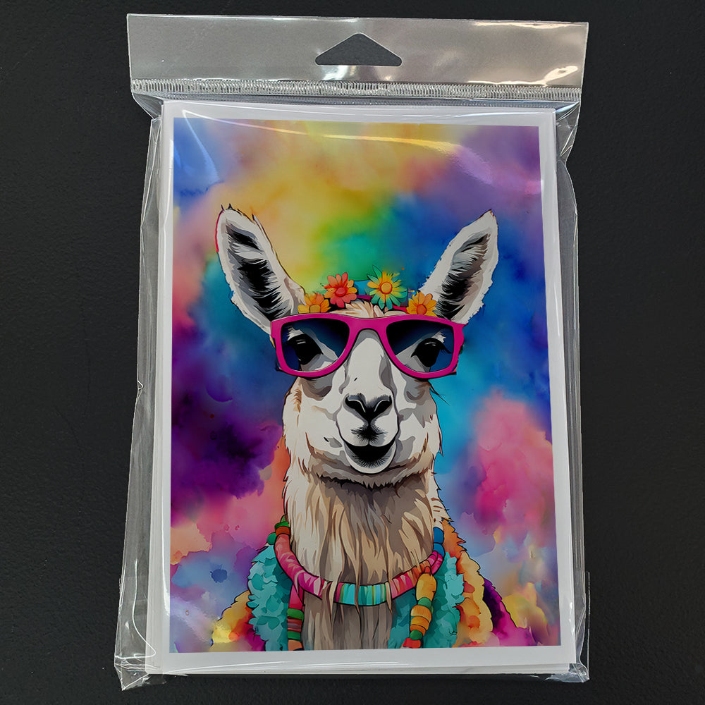 Hippie Animal Llama Greeting Cards Pack of 8