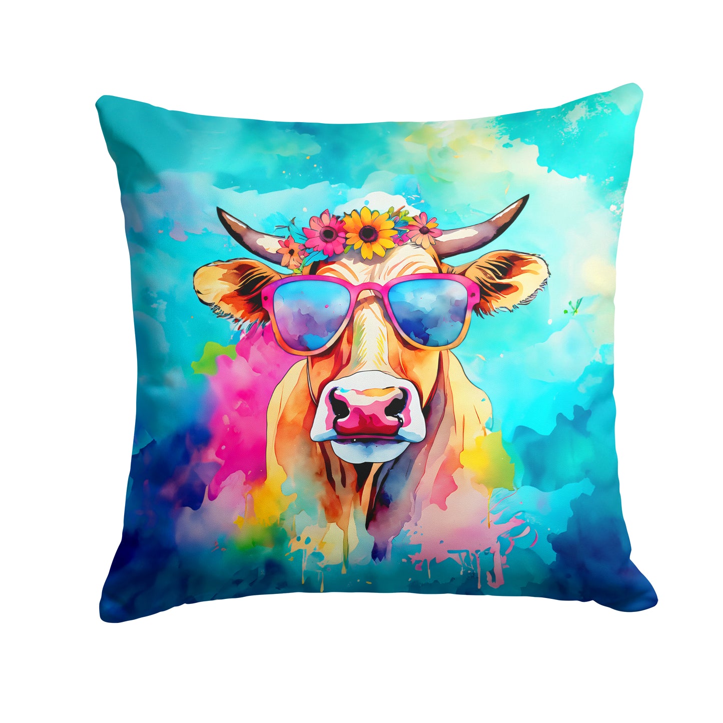 Buy this Hippie Animal Malvi Cow Throw Pillow