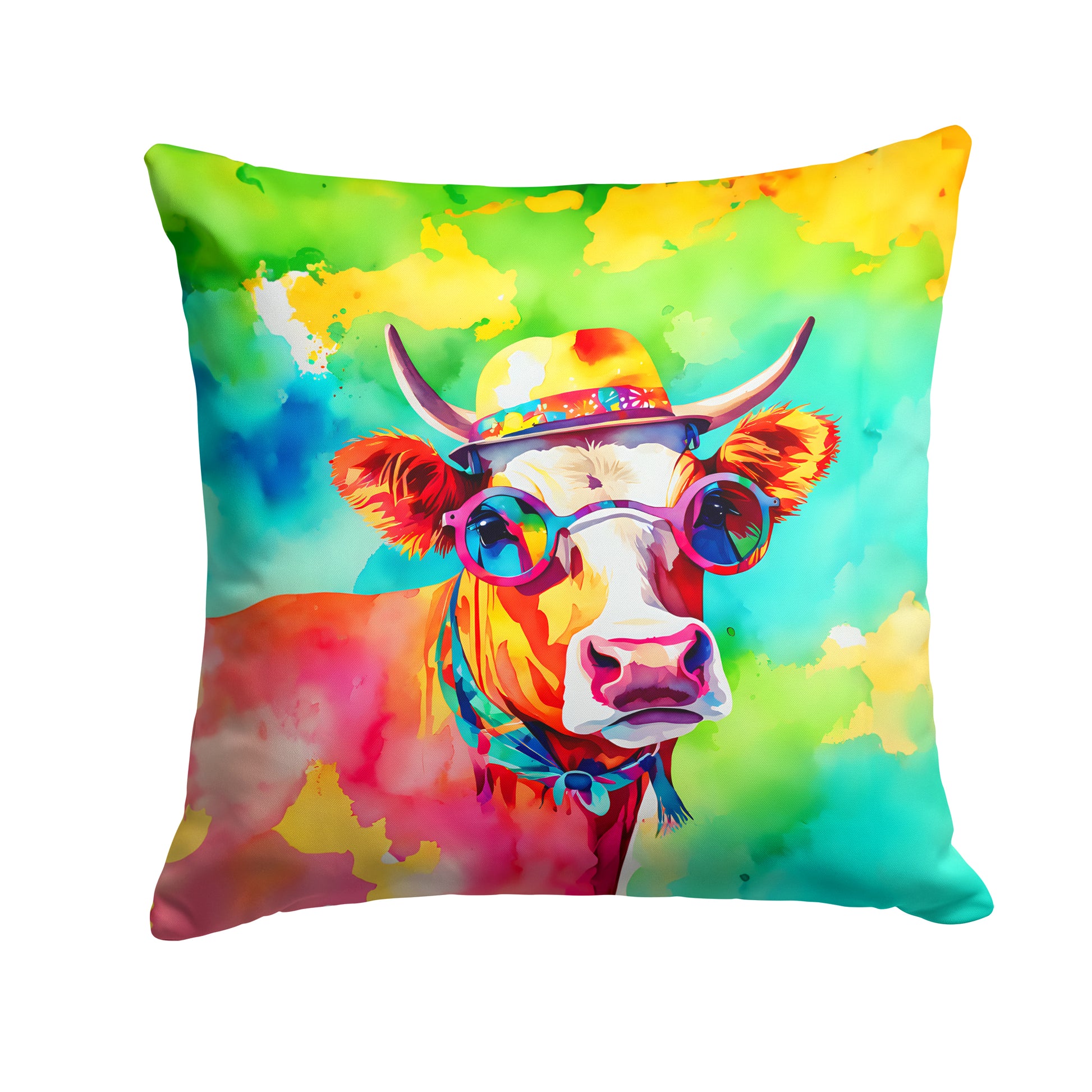 Buy this Hippie Animal Malvi Cow Throw Pillow