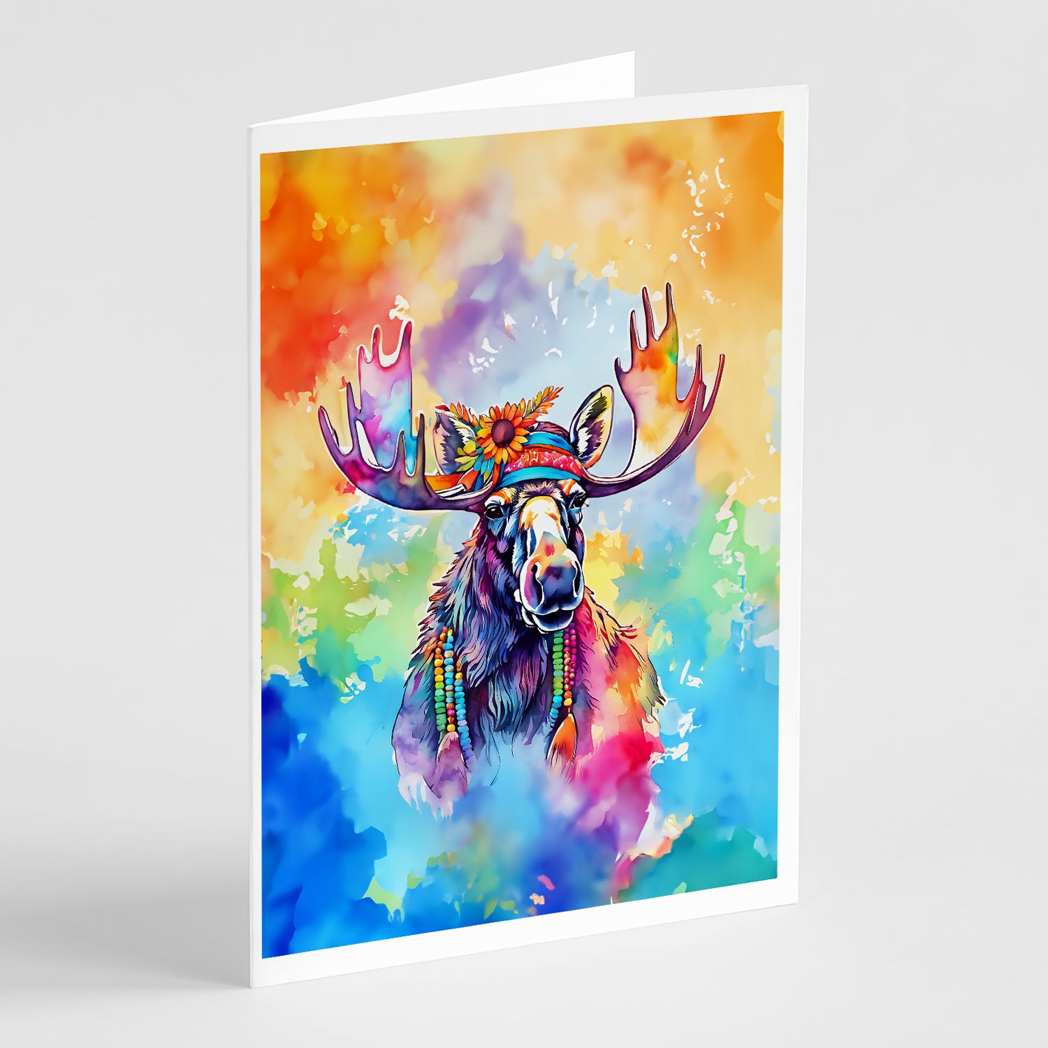 Buy this Hippie Animal Moose Greeting Cards Pack of 8