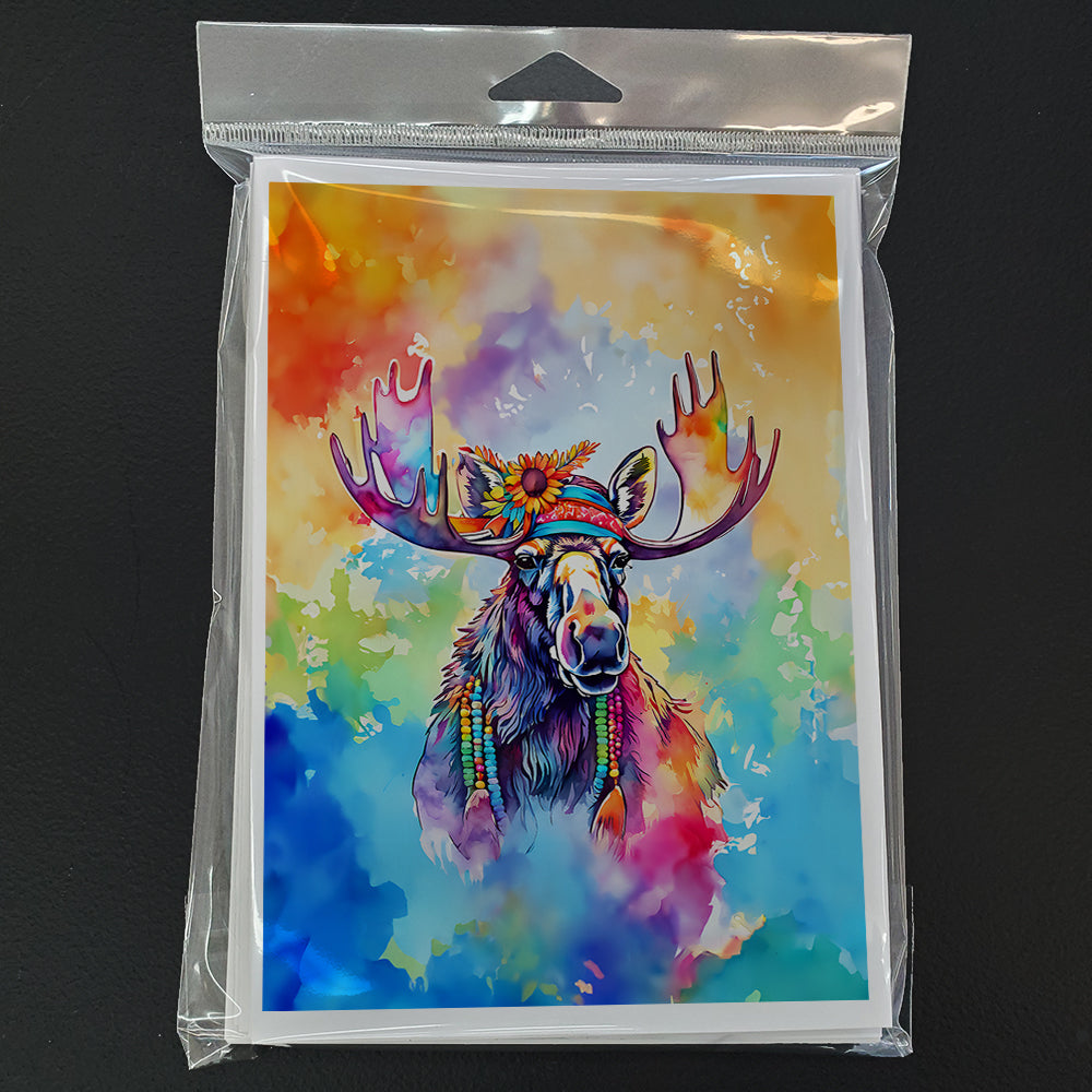 Hippie Animal Moose Greeting Cards Pack of 8