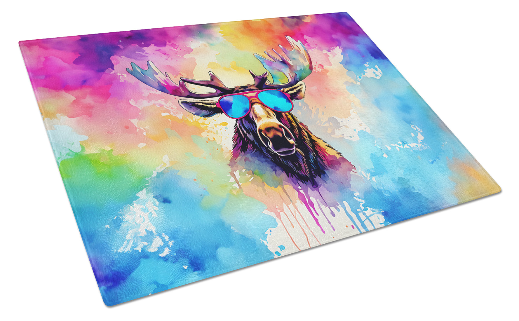 Buy this Hippie Animal Moose Glass Cutting Board